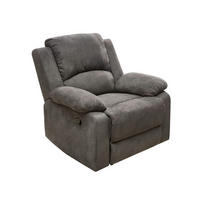 RELAX-FERNSEHSESSEL Federkern, Liegefunktion verstellbar durch halbautomatische Relaxfunktion B97/T87/H97 cm, Mikrofaser Vintage Anthrazit / 15129 - Anthrazit/Schwarz, Textil (97/97/87cm) - luma-home