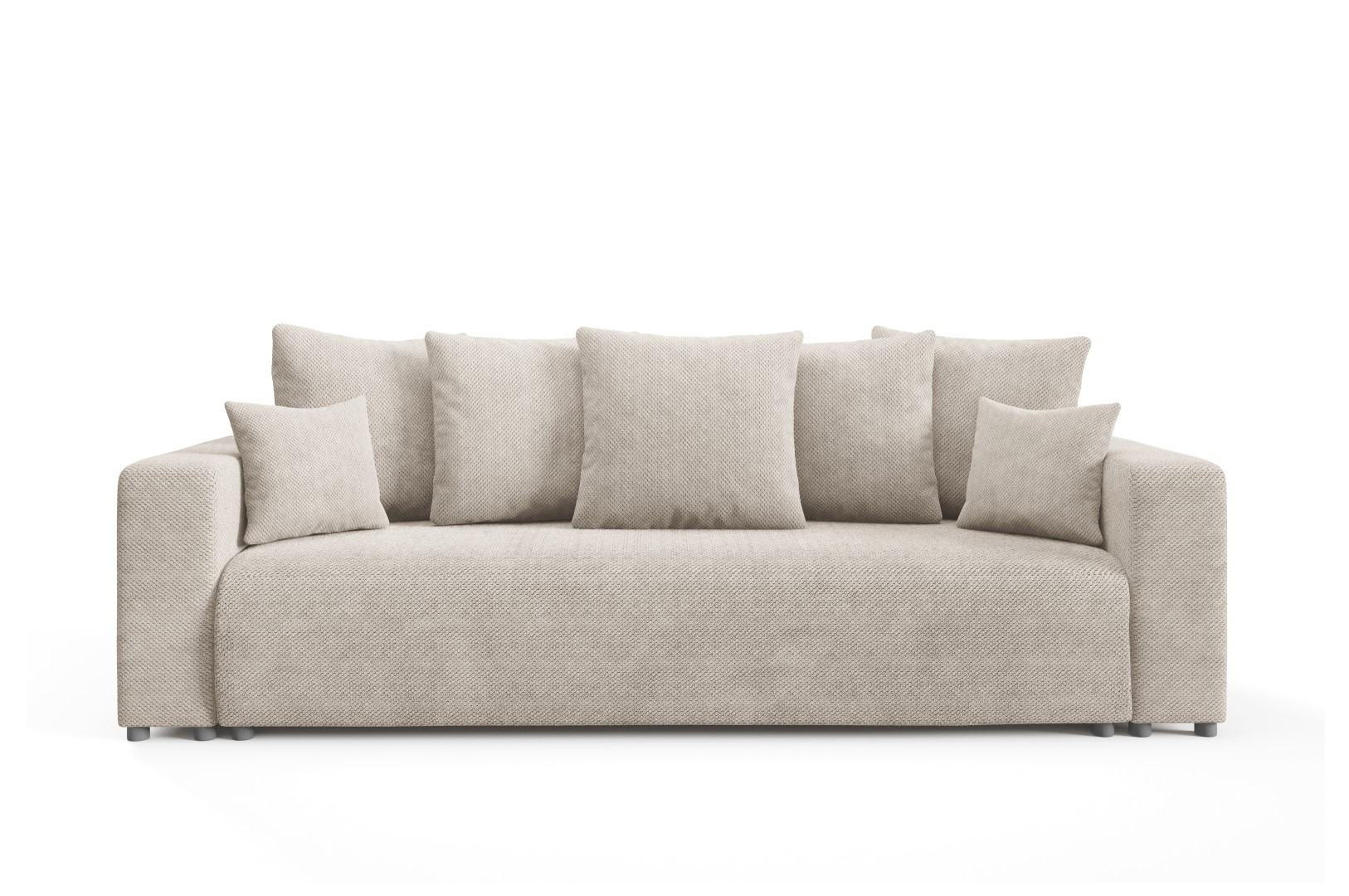 SCHLAFSOFA mit Bettkasten Beige - Beige, Textil (247/88/93cm) - Furnisell