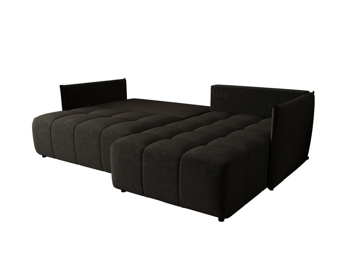 ECKSOFA mit Schlaffunktion ONIL L Monolith 95 Rechts - Schwarz, Textil (245/175cm) - Bedante