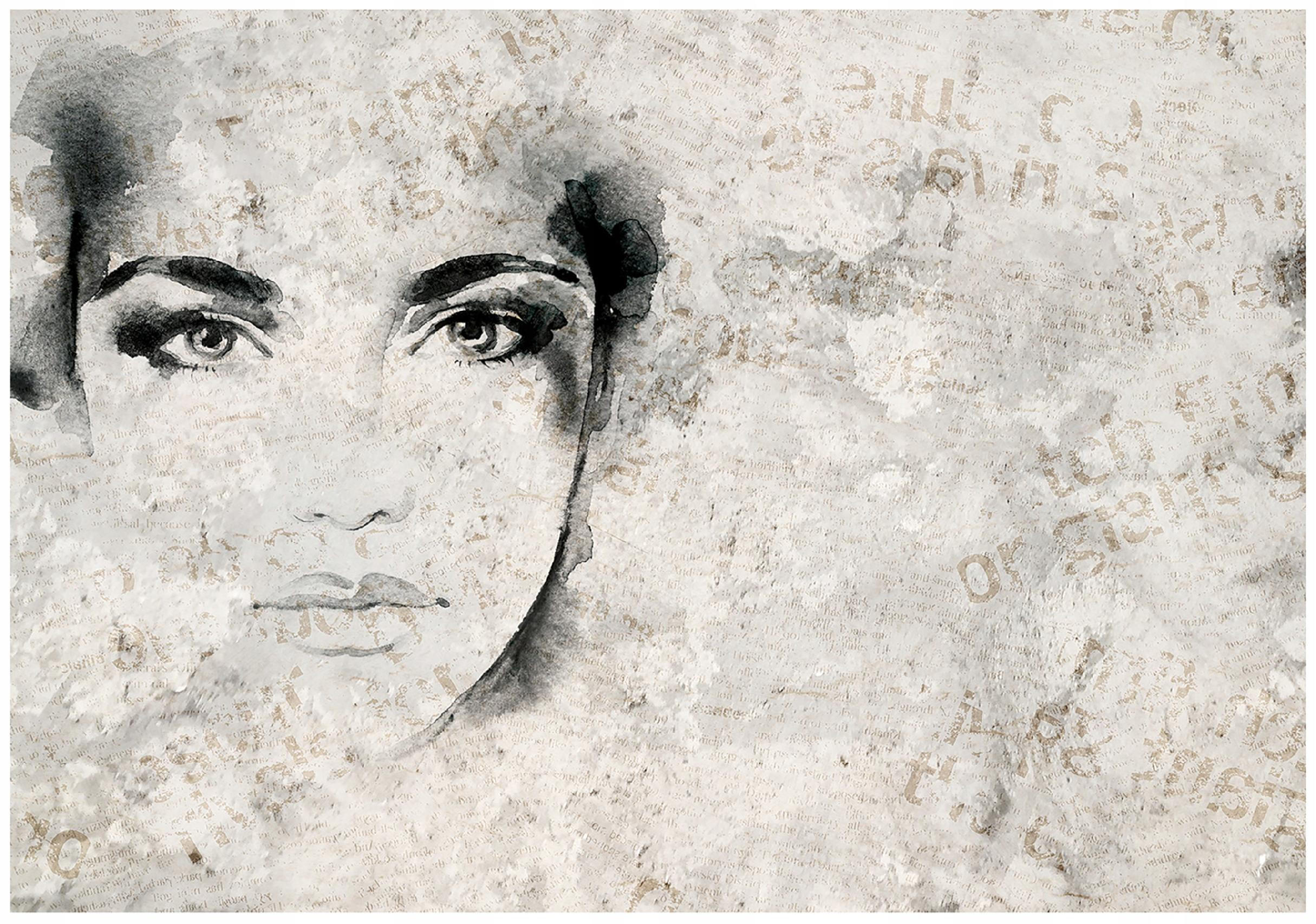 FOTOTAPETE Frau Abstrakt Grau 312x219 cm - Multicolor, Papier (312/219cm) - Wallarena