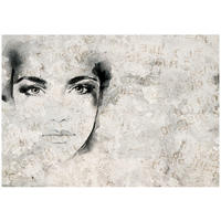 FOTOTAPETE Frau Abstrakt Grau 312x219 cm - Multicolor, Papier (312/219cm) - Wallarena