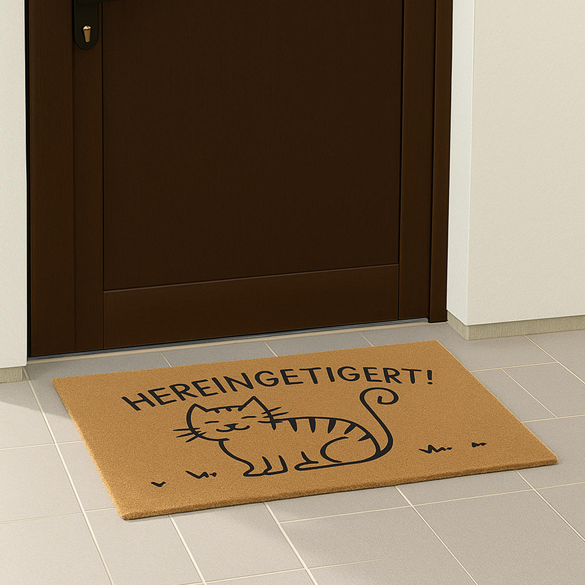 ROHOŽ - světle hnědá, textil/plast (60/40cm) - Relaxdays