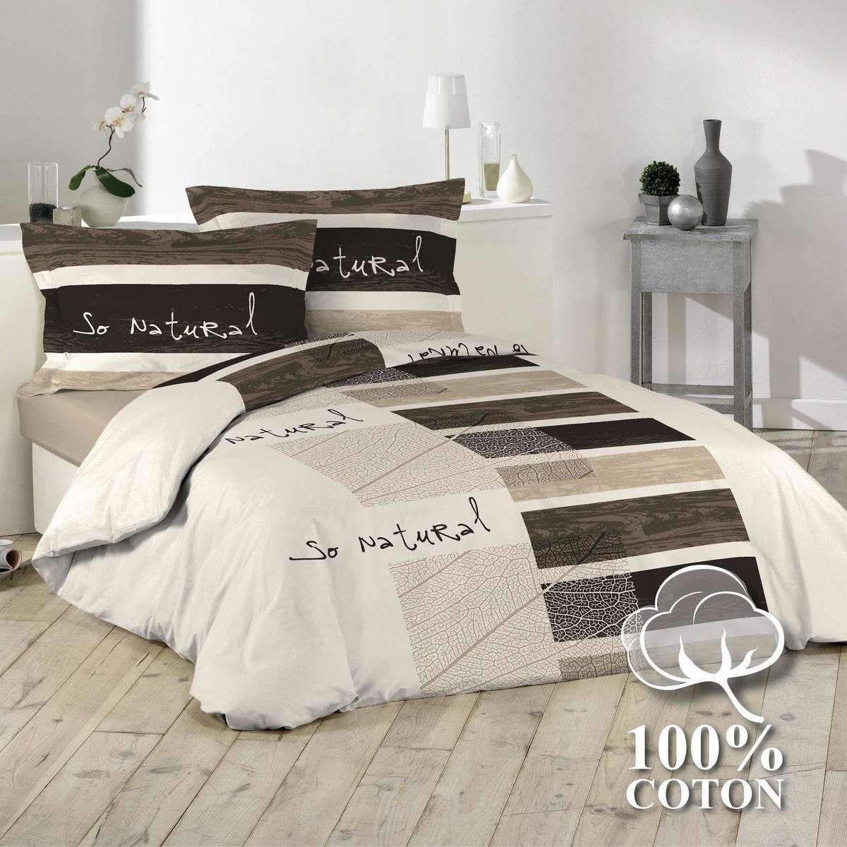 BETTWÄSCHE 200/200 cm - Beige, Naturmaterialien (200/200cm) - Douceur d´intérieur