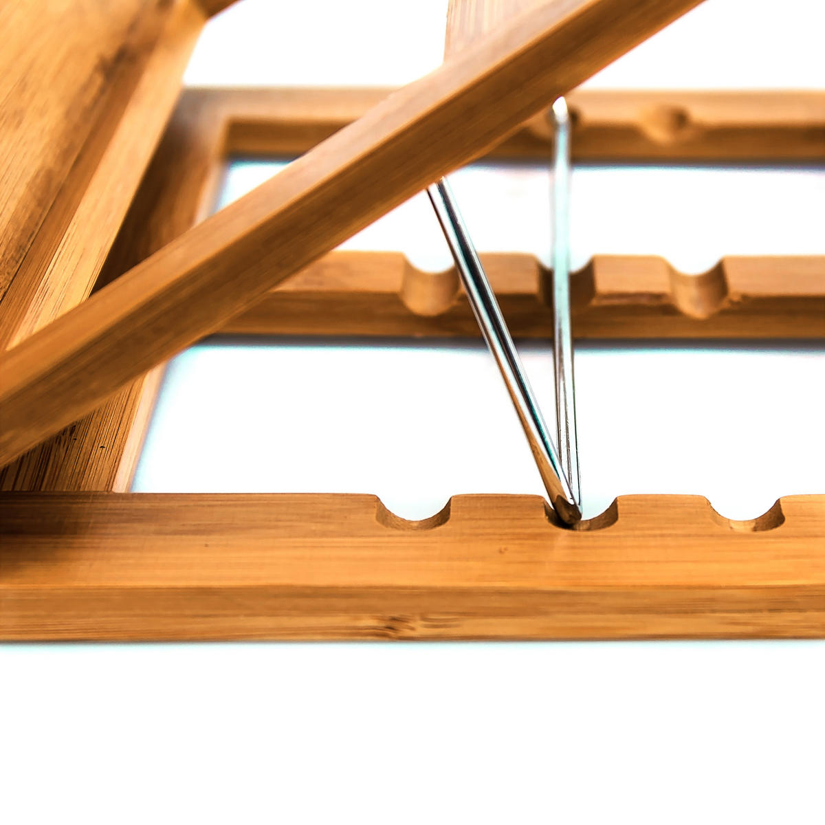 KOCHBUCHSTÄNDER - Hellbraun, Holz/Metall (33/22/22.5cm) - Relaxdays