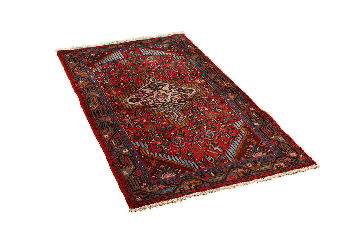 TEPPICH Assadabad Rot 124/76 cm Schurwolle - Rot, Textil (76/124cm) - Looma
