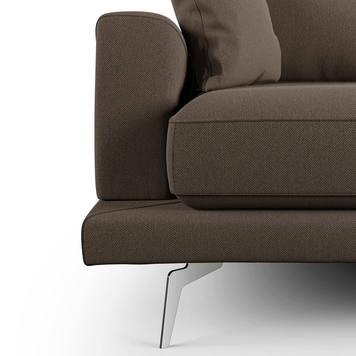 LINEARSOFA Dorian - Braun, Textil (198/88/93cm) - Divani.store