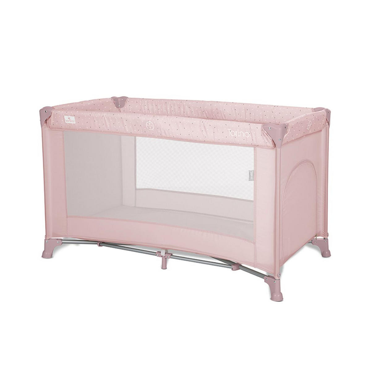 REISEBETT Torino pink Laufstall seitlicher Eingang, Tragetasche, Faltmatratze - Rosa, Kunststoff (60/120cm) - Lorelli