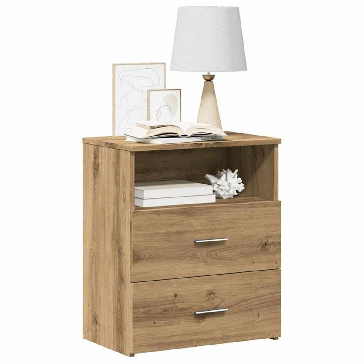 NACHTTISCH Artisan-Eiche 50/32/60 Cm Holzwerkstoff - Braun, Holzwerkstoff (32/60/50cm) - vidaXL