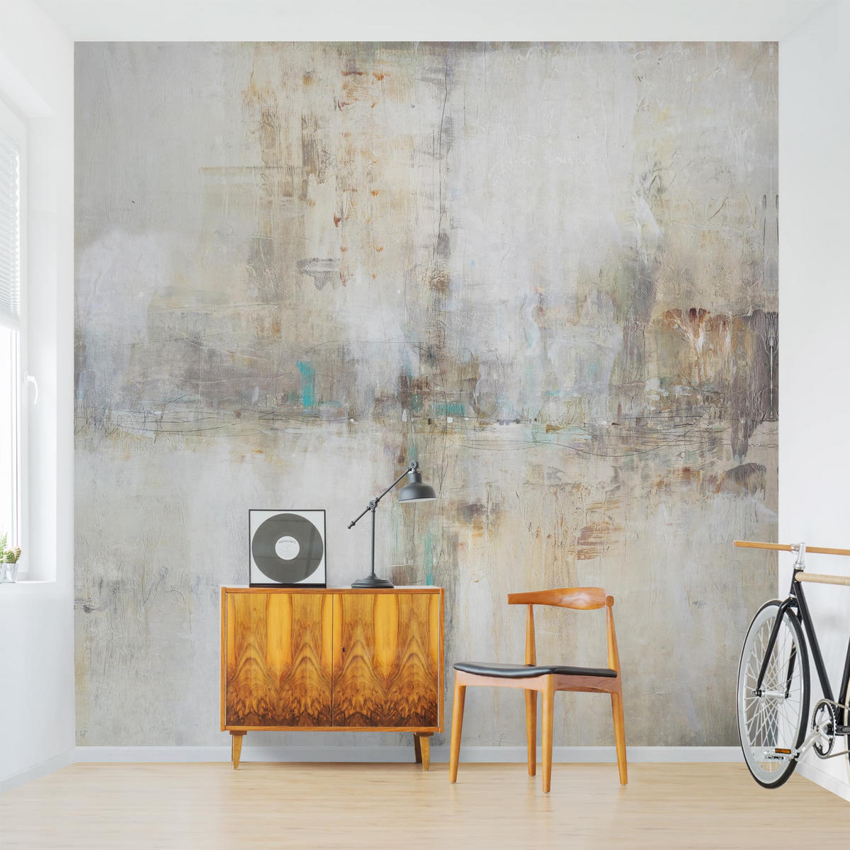 FOTOTAPETE Essenz I 240/240 cm - Grau, Papier (240/240cm) - Bilderwelten