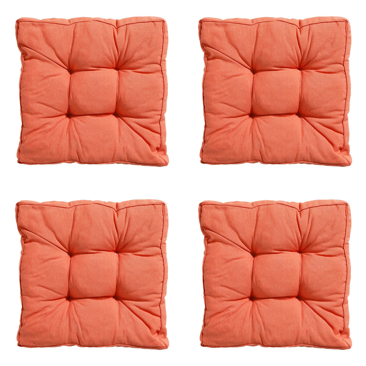 SITZKISSEN Panama 47/47 cm 4er-Set - Orange, Textil (47/8/47cm) - Madison