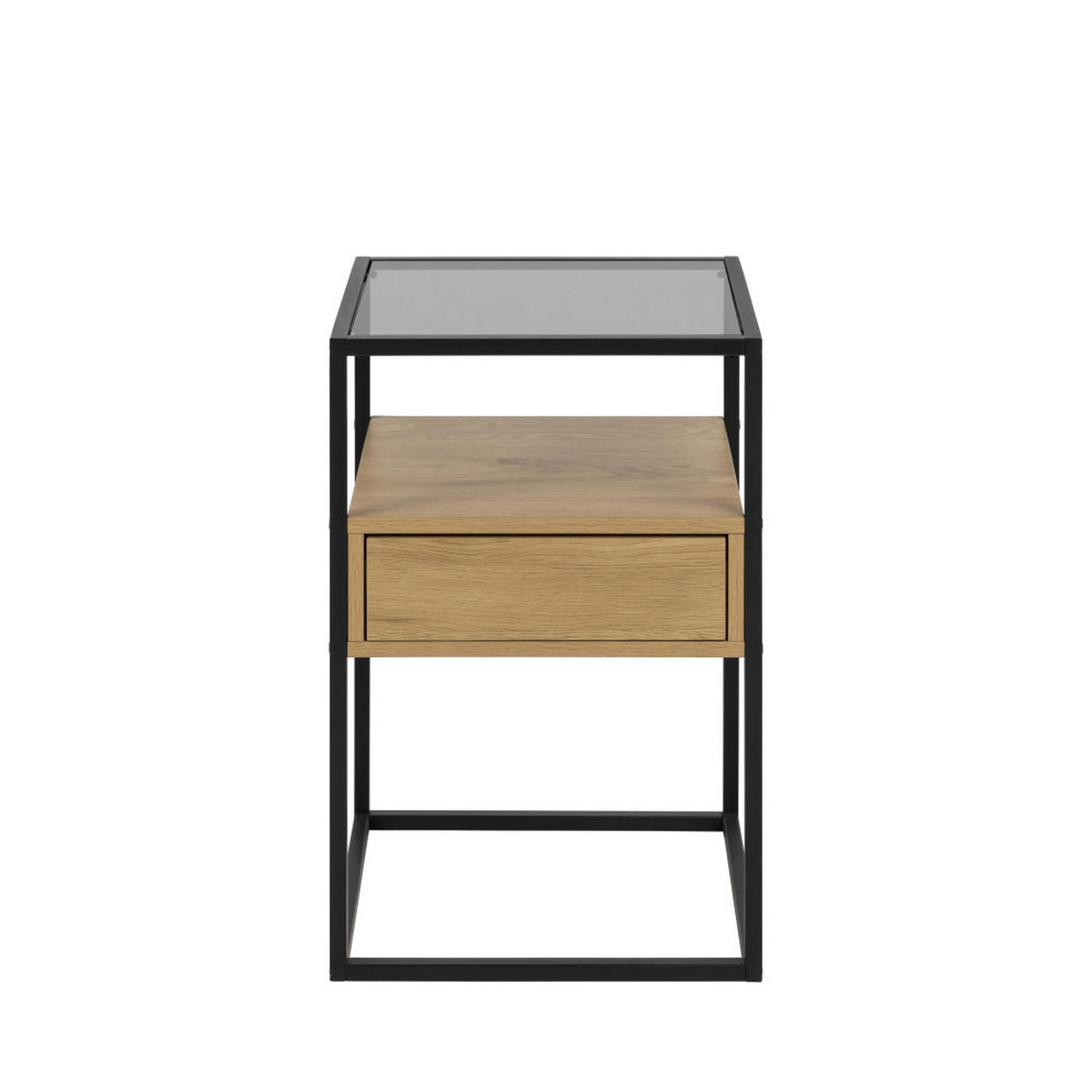 NACHTTISCH - Klares Holz - Eschefarben, Holz (40/60/35cm) - Drawer