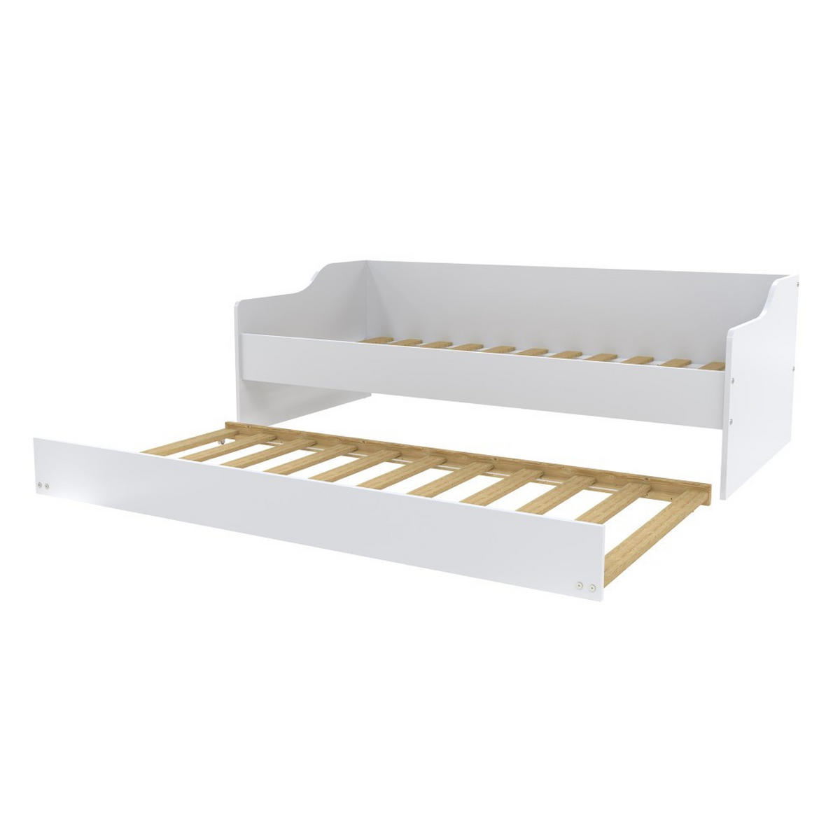 AUSZIEHBETT SWEET und Bettschublade/ Bett 2x90x200 - Weiß - Weiß, Holzwerkstoff (90/200cm) - Weber Industries