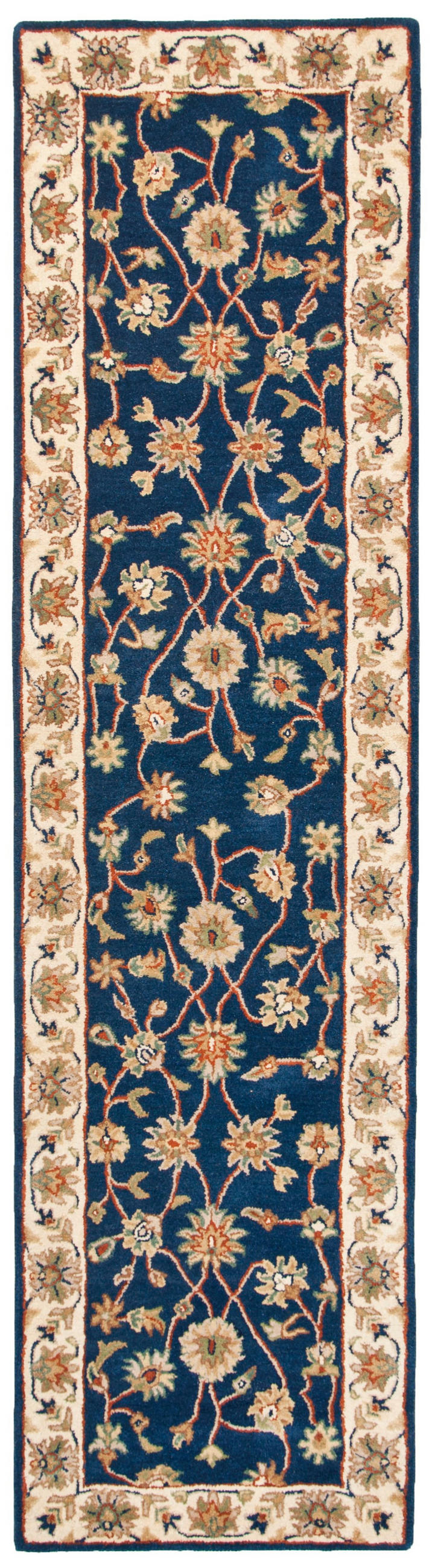 HANDTUFTTEPPICH Royal Ziegler 70x270 cm - Blau, Textil (70/270cm) - THEKO