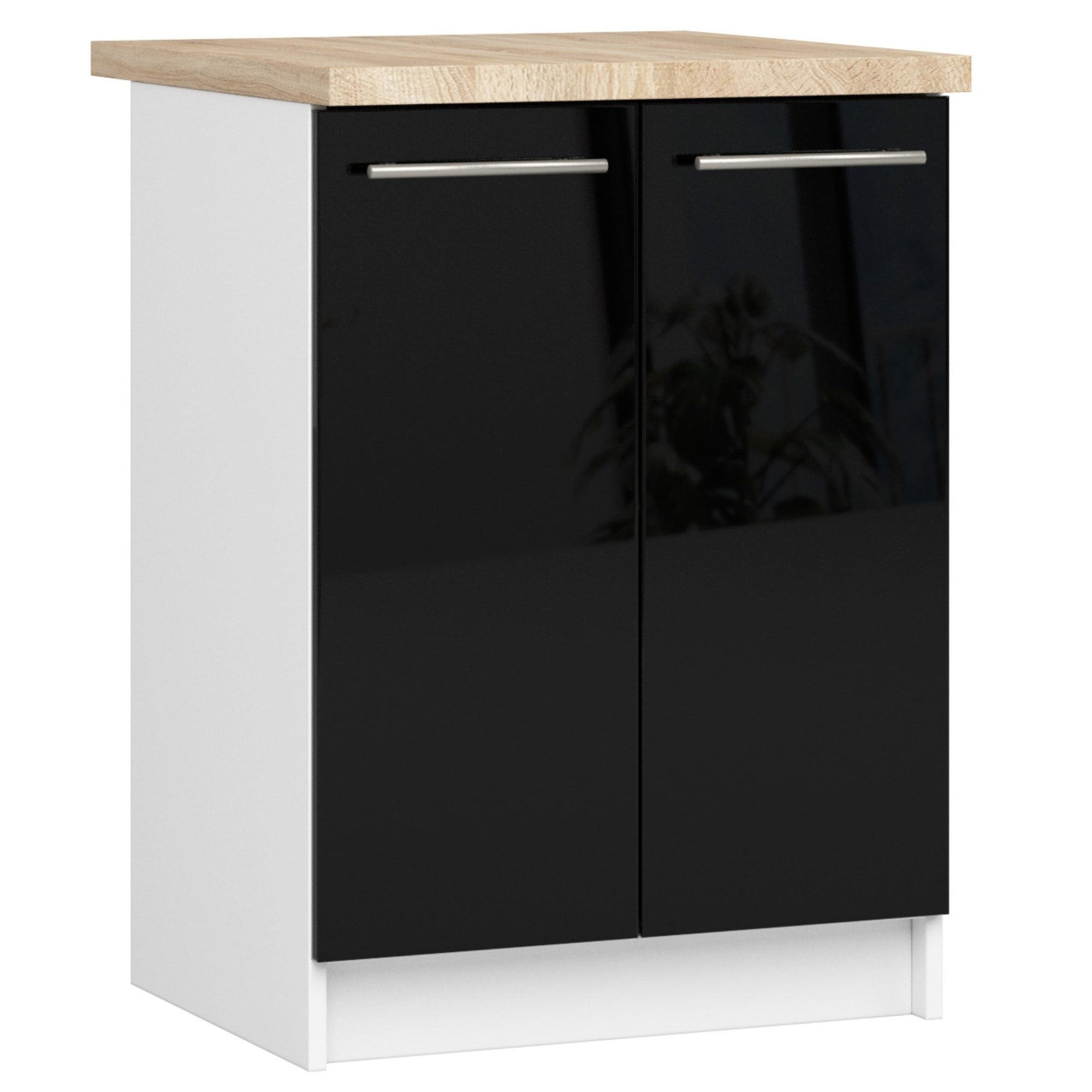 RAUMHIRSCH FURNITURE SPODNÍ SKŘÍŇKA bílá, černá lesklá 85/60/46
