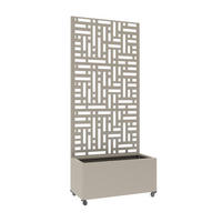BLUMENKASTEN mit Trennwand Bernalda - Beige, Metall (82/190/38cm) - casa.pro