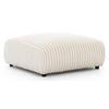 HOCKER Mollis Hellbeige Plüschcord - Beige/Schwarz, Holz/Kunststoff (88/39/88cm) - S-Style Möbel