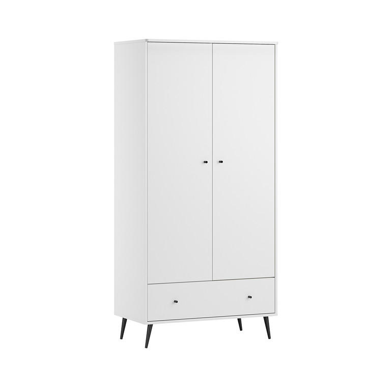 SCHRANK 2 Türen Blanca Weiß - Weiß, Holzwerkstoff (90/185/50cm) - Petits-meubles
