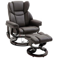 MASSAGESESSEL DE-06339 Mit Hocker, 10 Massagepunkte, 145° neigbar Braun - Braun, Metall (82/101/79cm) - ComfortXL