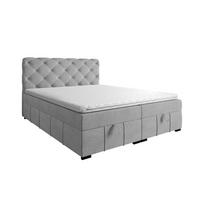 BOXBETT Gisel - Hellgrau, Holzwerkstoff/Textil (120/200cm) - Fun Möbel