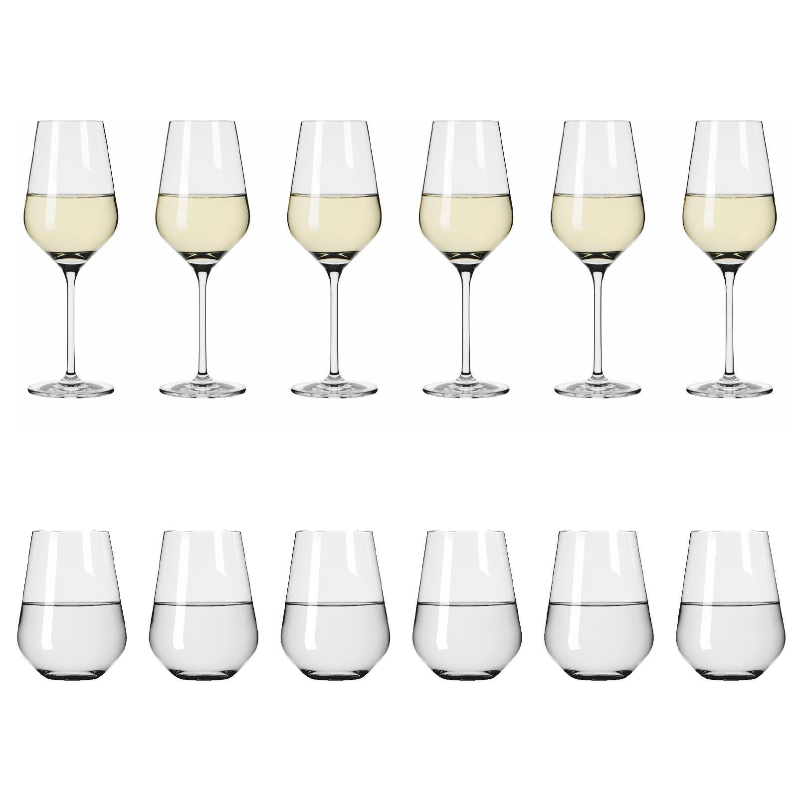 WEISSWEIN- UND WASSERGLÄSER Lichtweiss Aurelie transparent 12er Set - Transparent, Glas - Ritzenhoff