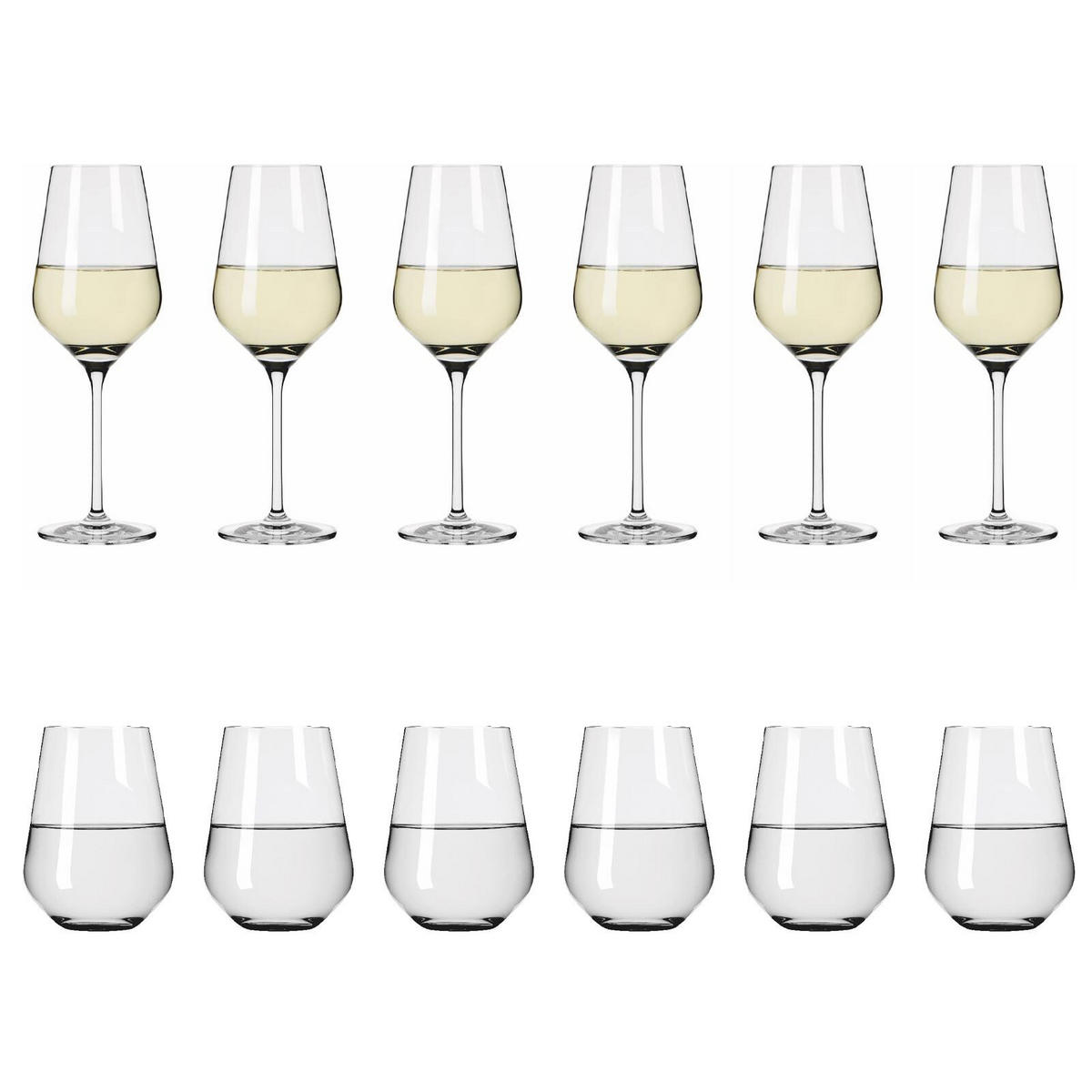 WEISSWEIN- UND WASSERGLÄSER Lichtweiss Aurelie transparent 12er Set - Transparent, Glas - Ritzenhoff