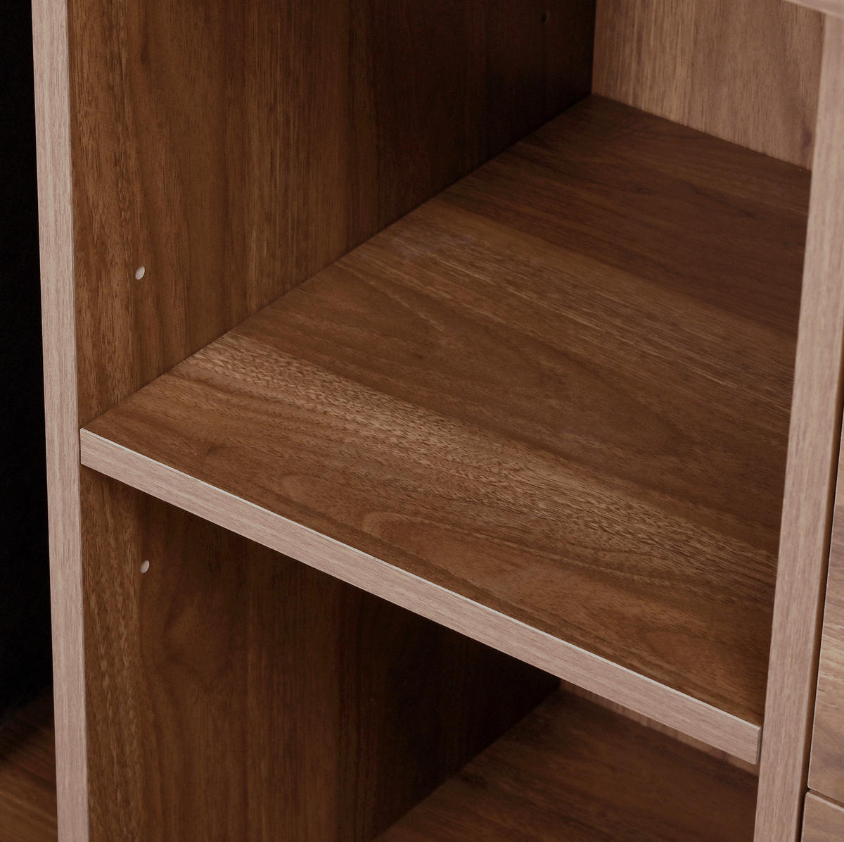 KOMMODE 140/40/79,5 cm aus MDF mit 3D-Maserung und abgerundeten Ecken Nussbaum - Nussbaumfarben, Holzwerkstoff (140/79.5/40cm) - Modenvie