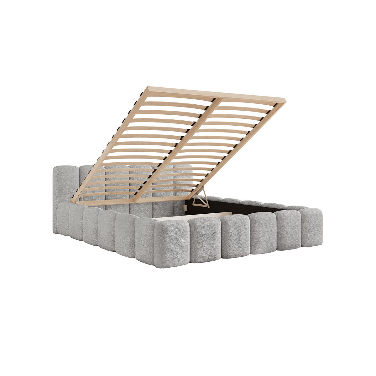 POLSTERBETT Alloggio 140x200 cm, Hellgrau - Hellgrau, Textil (140/200cm) - Fedve