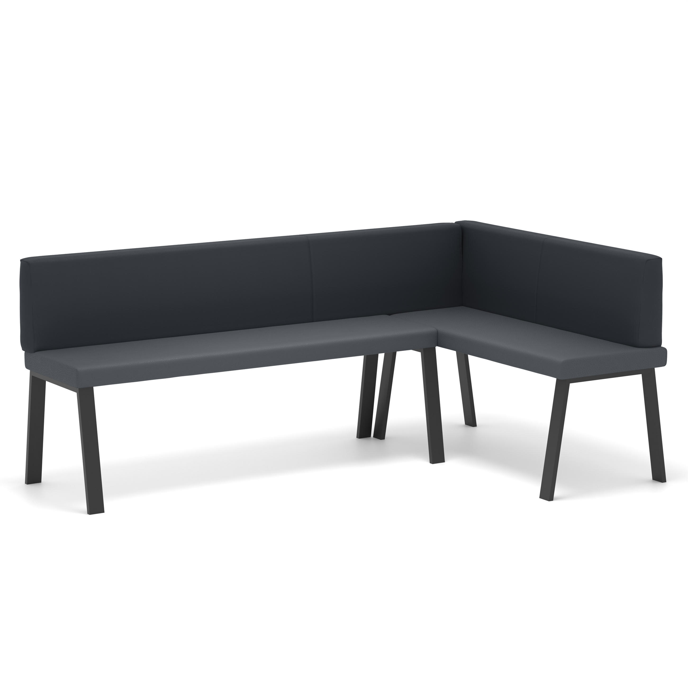 ECKBANK rechts MONO Y Kunstleder glatt, 142/196 cm Grau - Grau, Kunststoff/Textil (142/196cm) - Idohome
