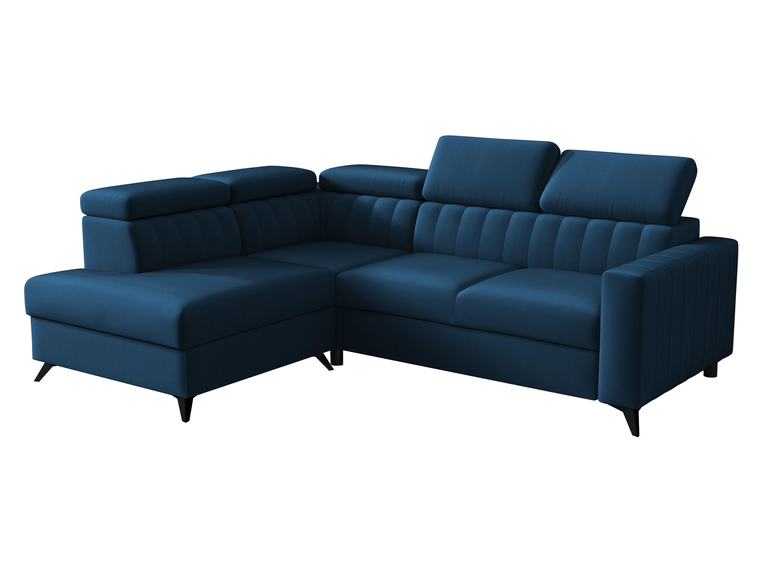 ECKSOFA Milano 2RRLXP, Seite: Links LXP+R+2R - Blau, Holz/Textil (249/195cm) - MIRJAN24