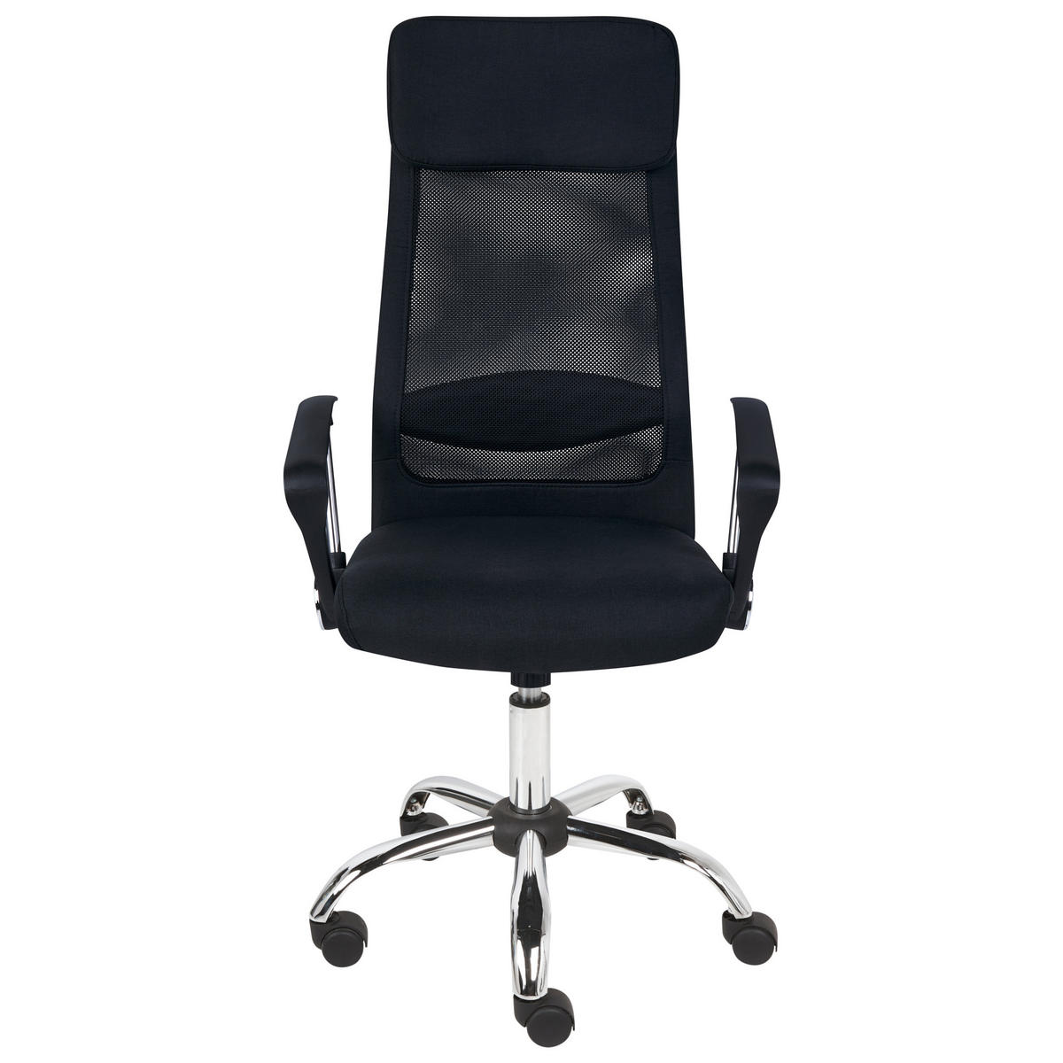 BÜROSTUHL Schwarz PIONEER Pioneer II - Silberfarben/Schwarz, Textil (63/118/63cm) - Beliani