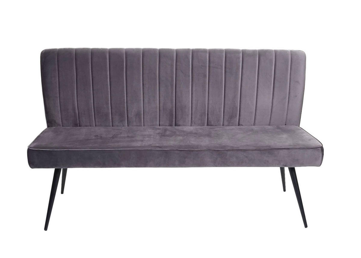 SITZBANK Grau - Grau, Metall (160/90/60cm) - MCW