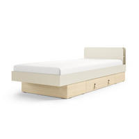 JUGENDBETT SOVI 18 90 / 200 cm in Macadamia / Eiche Mavelie - Eichefarben/Beige, Holzwerkstoff (90/200cm) - Deine Möbel 24