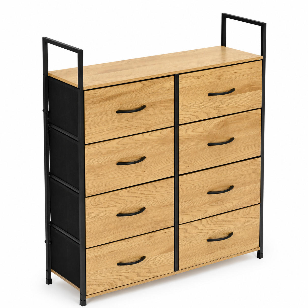 Mat-Haus Kommode Braun, Schwarz 80x107x24 cm
