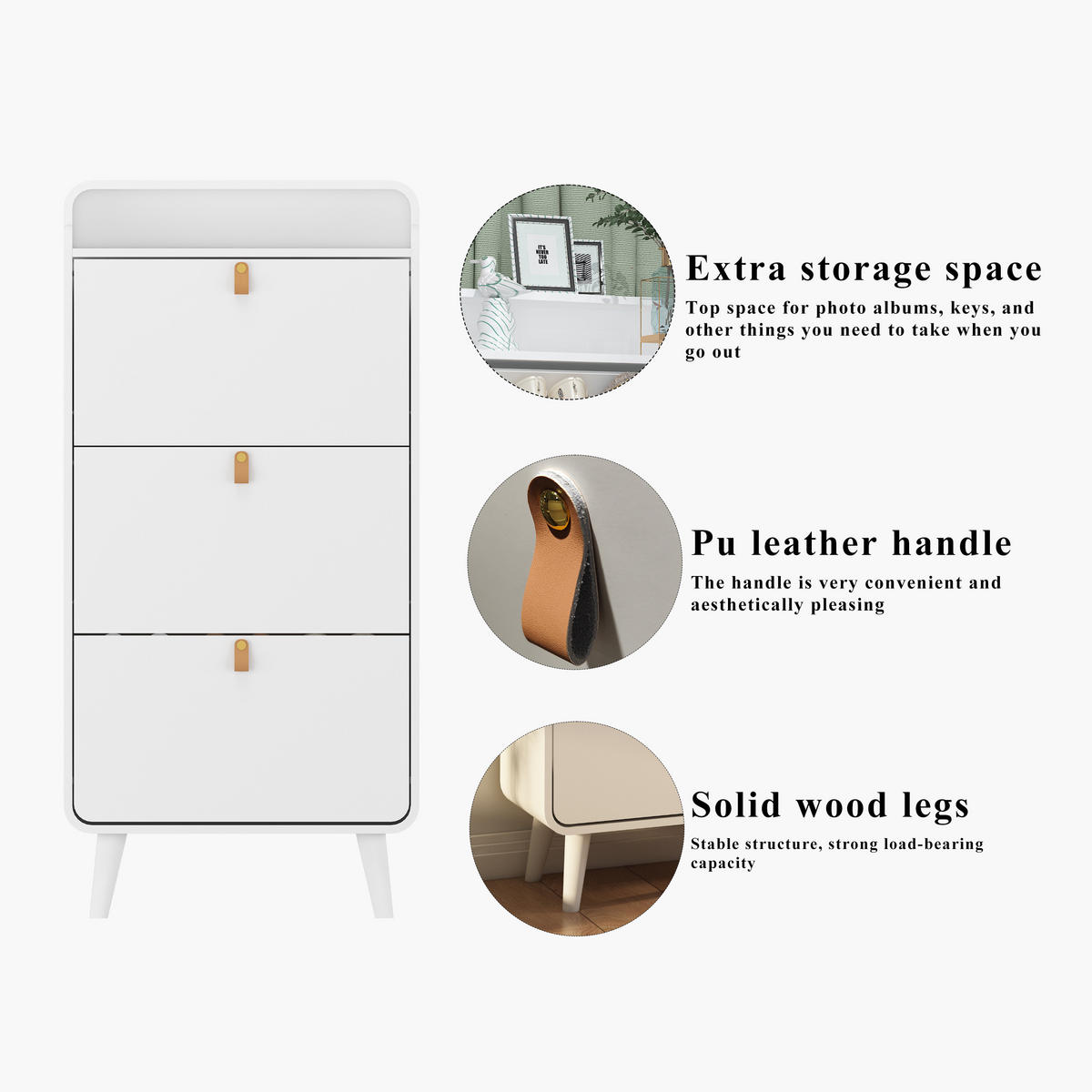 SCHUHSCHRANK Weiß 63/29,5/133,7 cm - Weiß, Holzwerkstoff (63/133.7/29.5cm) - PANGIVO