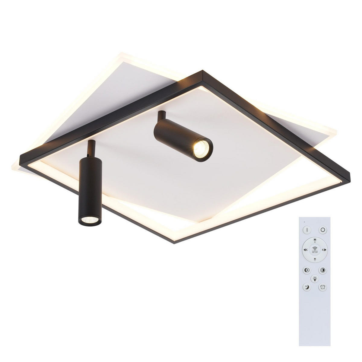 LED-DECKENLEUCHTE Dillon 50/50/13cm - Weiß, Metall (50/50/13cm) - Nettlife
