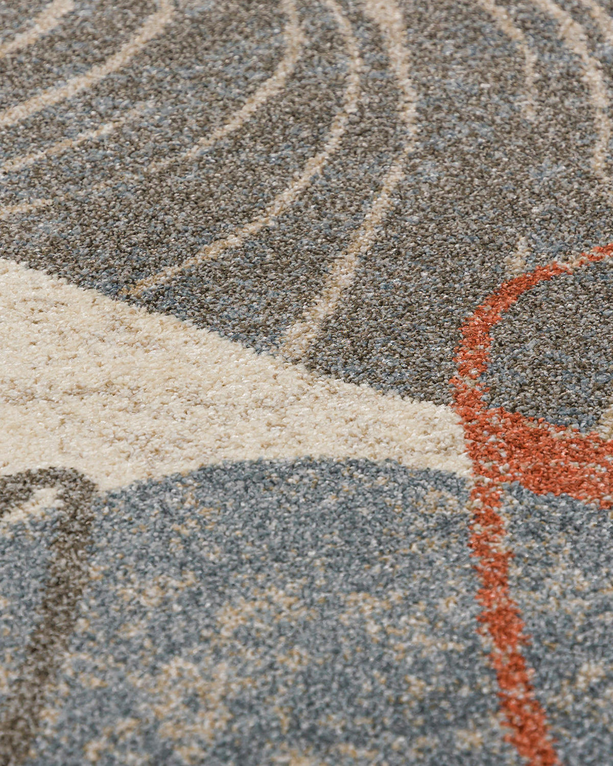 TEPPICH Beige Geometrisch In-Outdoor Pflanzlich Kurzflor Rechteckig 250 x 350 cm - Blaugrau/Multicolor, Textil (250/350cm) - Mazovia