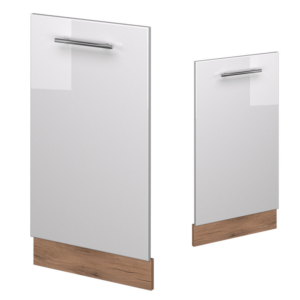 GESCHIRRSPÜLBLENDE Fame-Line Weiß Hochglanz 45 cm ohne Arbeitsplatte - Honigeiche/Weiß Hochglanz, Holzwerkstoff (45/81.8/1.6cm) - Vicco