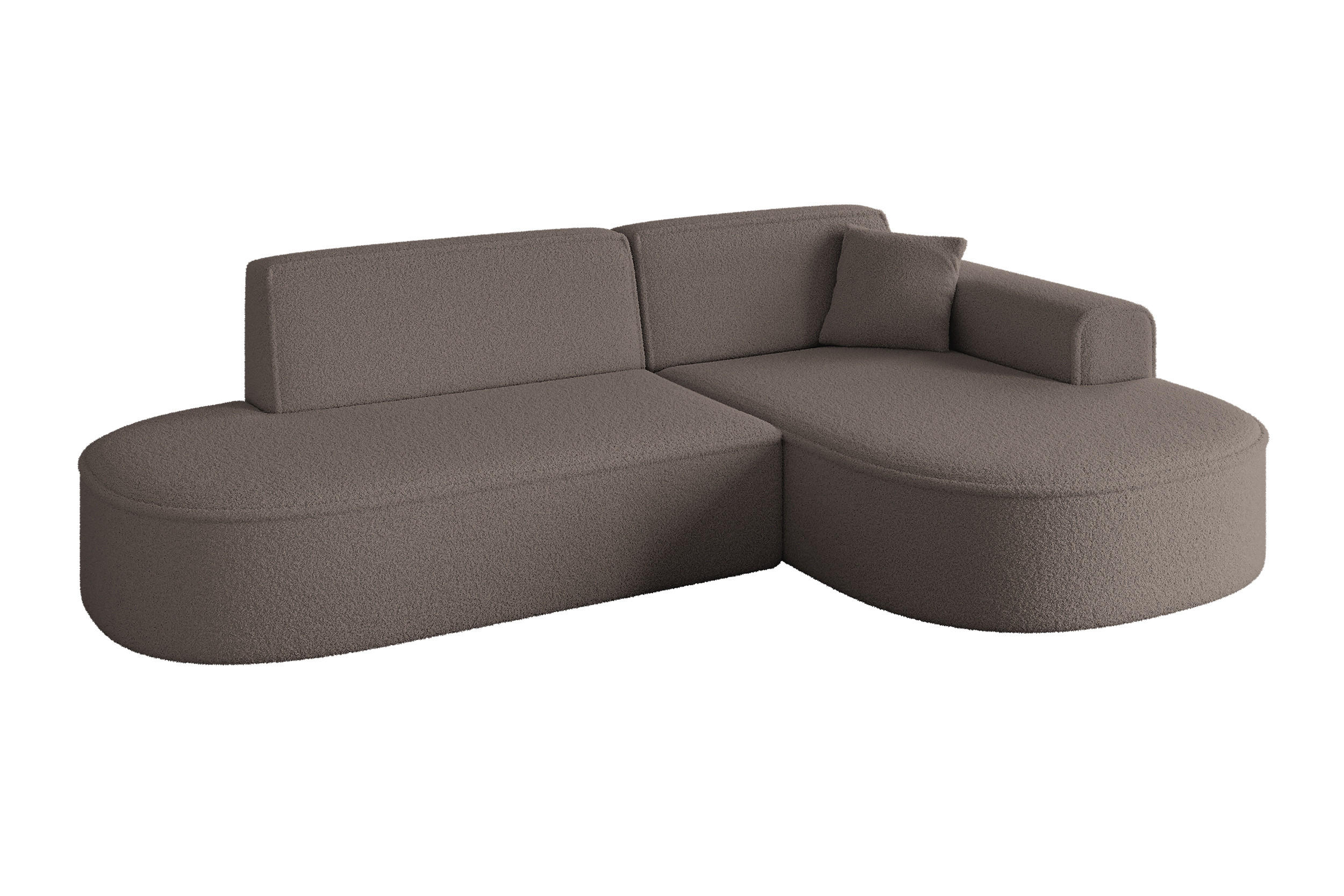 ALTDECOR ROHOVÁ SEDACÍ SOUPRAVA s otomanem vpravo MARI-L1 – 243 x 171 x 79 cm, hnědá buklé