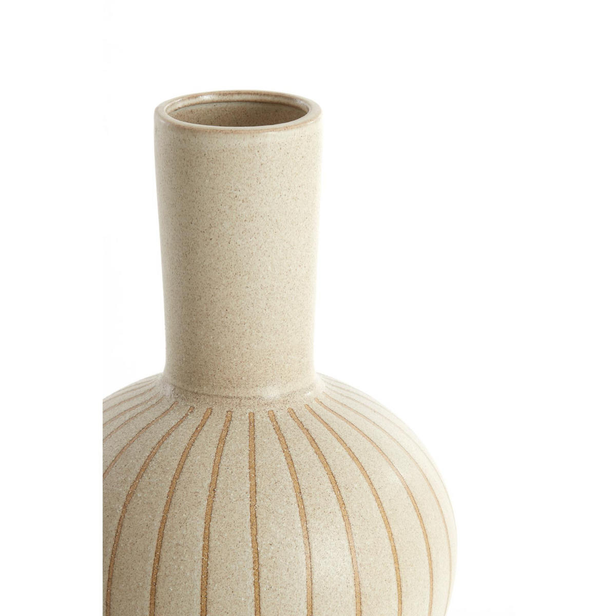 VASE Ulloa Braun 34/34/52 cm - Braun, Keramik (52cm) - Light & Living