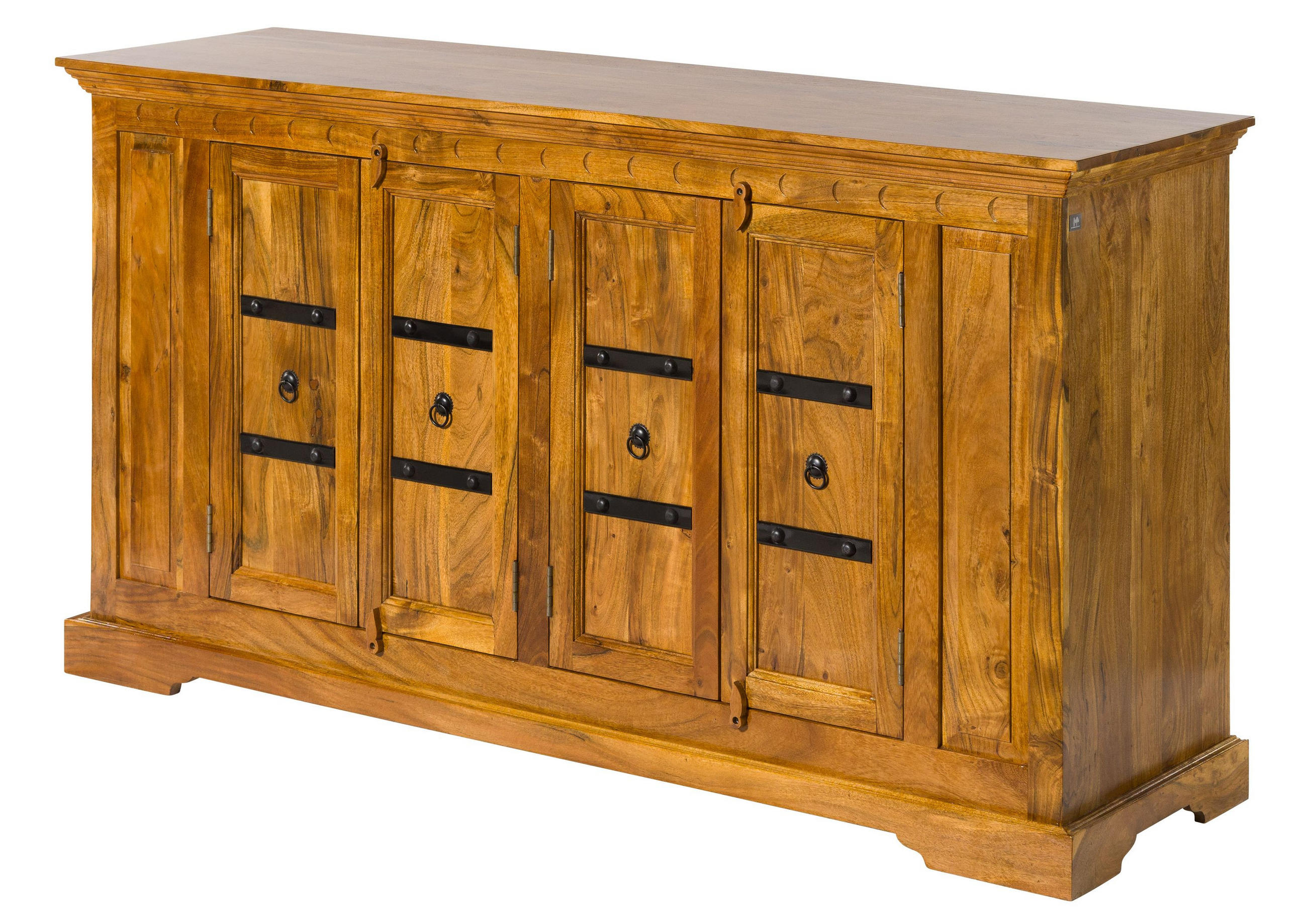 SIDEBOARD Akazie 171x50x90 honig lackiert OXFORD #0403 - Braun, Holz (171/90/50cm) - Massivmoebel24