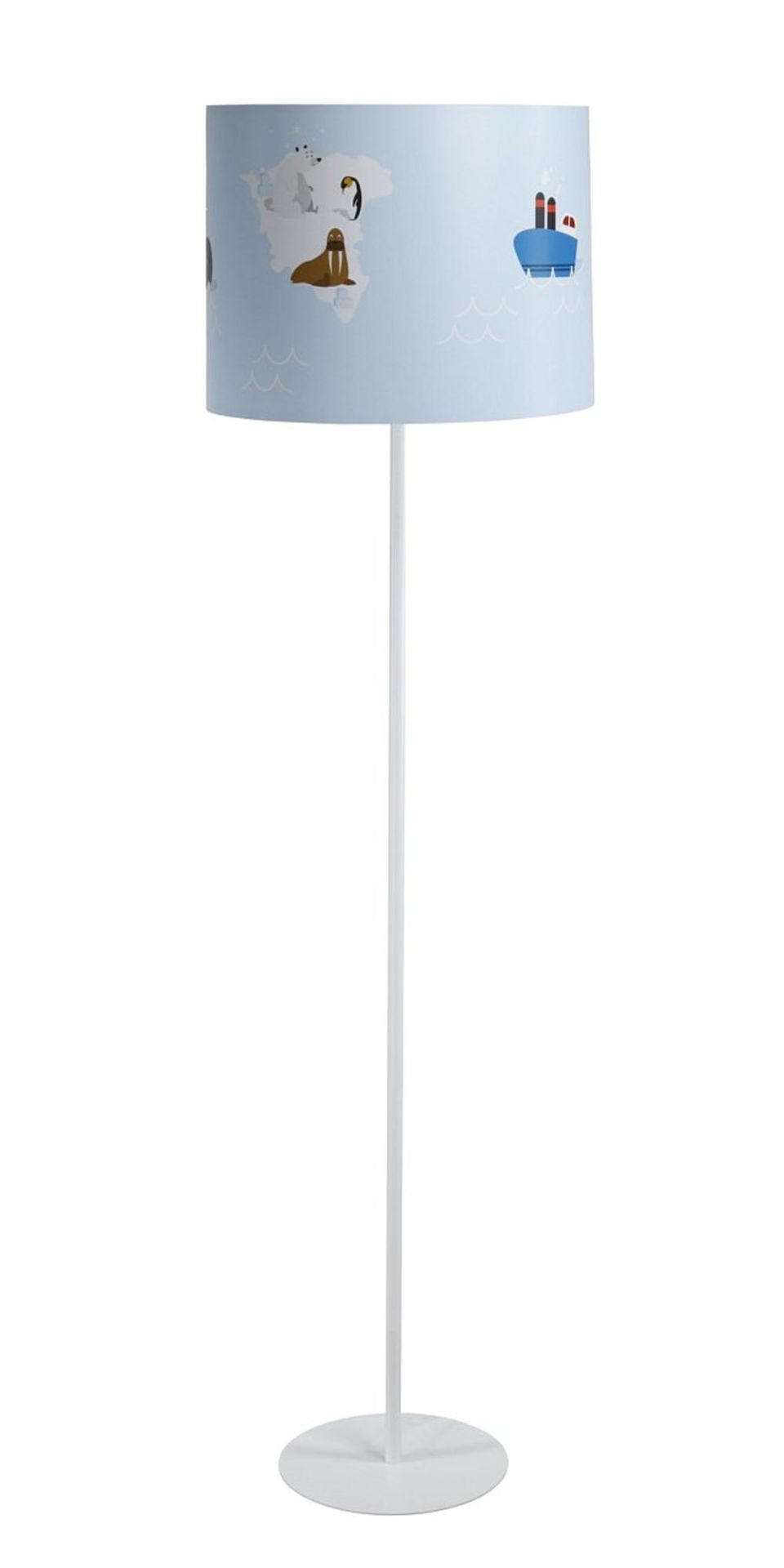 STEHLAMPE Bunt 40/30 cm - Multicolor/Weiß, Kunststoff (30/3.8/30cm) - ONZENO