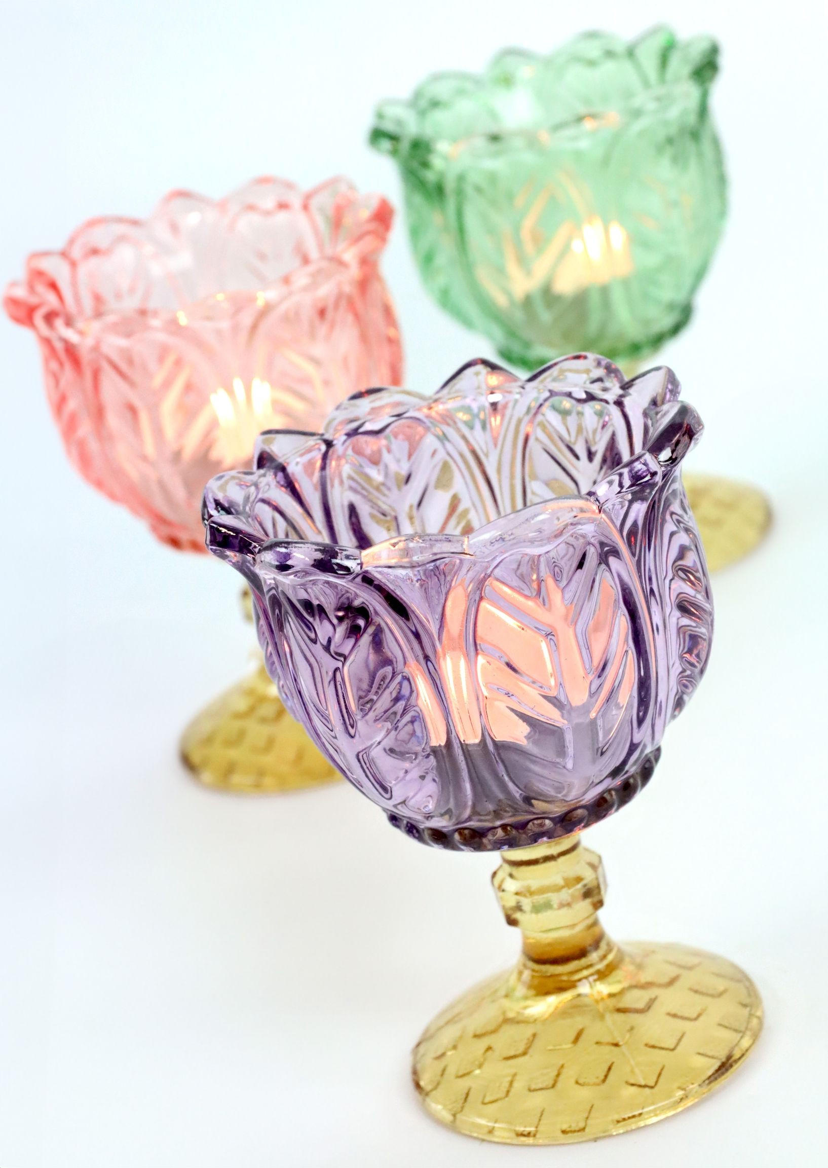 TEELICHTHALTER Valencia 3-tlg. 11 cm - Multicolor, Glas (8/11cm) - FURNARO