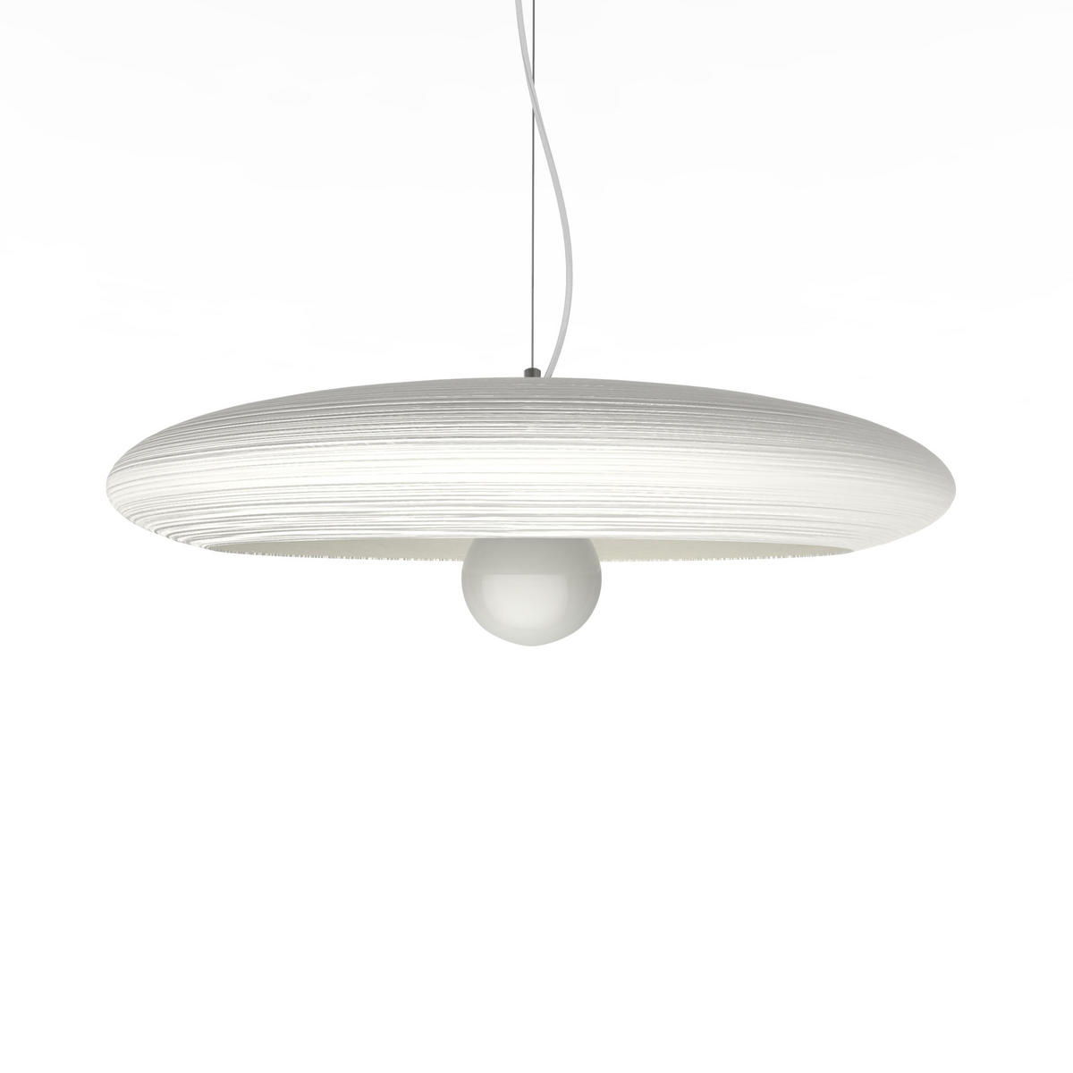 HÄNGELEUCHTE - Weiß, Metall (60/120/13cm) - Lumicom