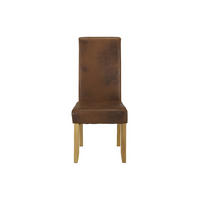 STUHL - 47 cm x 63 cm - Stoff, Stoff - Schokoladenbraun, Naturfarben Hell - SANTOS - Braun/Naturfarben, Textil (47/107/63cm) - Vente-Unique