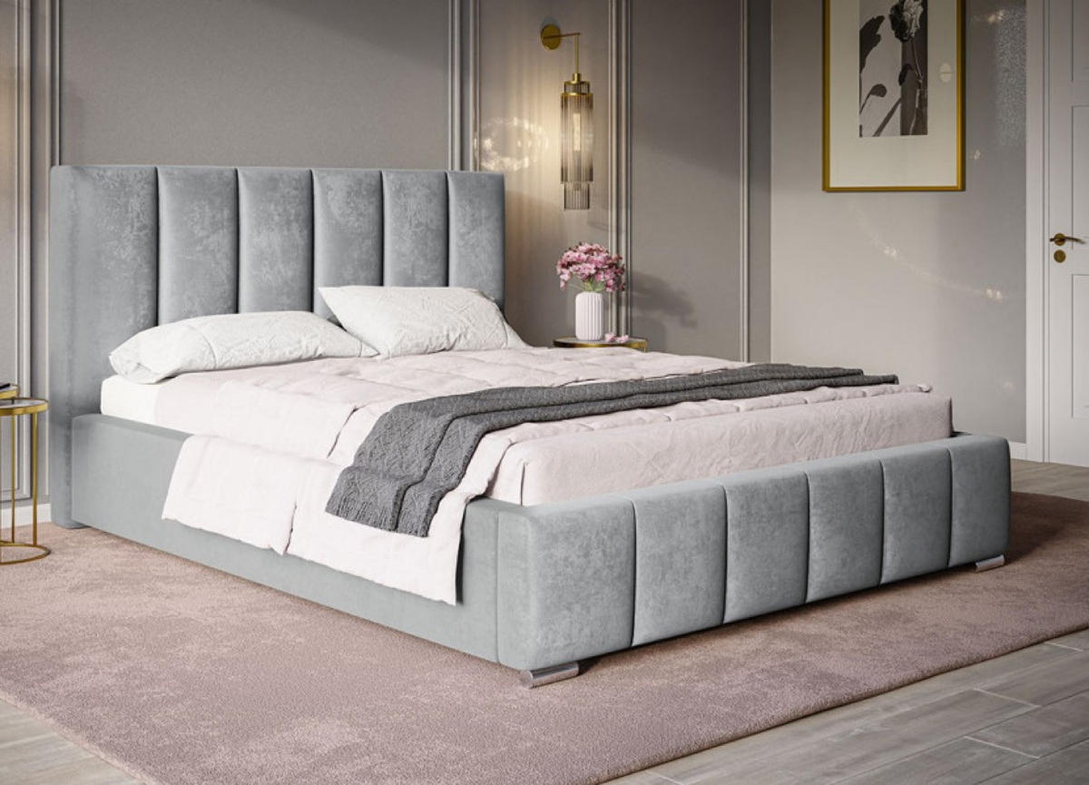 BETT Grau BEN 1 Polsterbett 140x200 cm - Grau, Textil (140/200cm) - Sepro Meble
