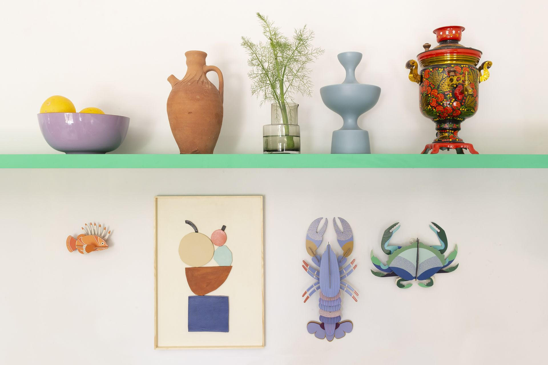 WANDDEKO Mutiger Rotfeuerfisch 6/9.7 cm - Multicolor, Wellpappe (6/9.7/14cm) - KUNSTLOFT