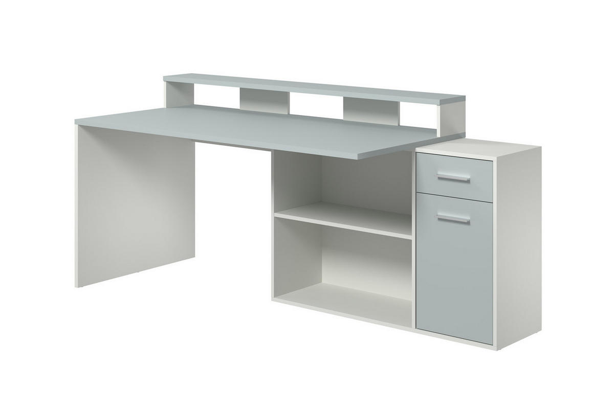 SCHREIBTISCH Weiß - Weiß, Holzwerkstoff (115/160/91cm) - ebuy24