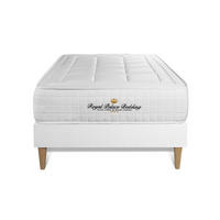 BETT Balmoral Memory-Schaum 90 x 200 cm h3 - Kit Bettgestell Weiß - Beige/Weiß, Karton/Holz (90/200cm) - ROYAL PALACE BEDDING
