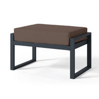 GARTENHOCKER Dywilly Braun/Schwarz mit wasserabweisendem Stoff - Braun, Textil (60/42/45cm) - Selsey