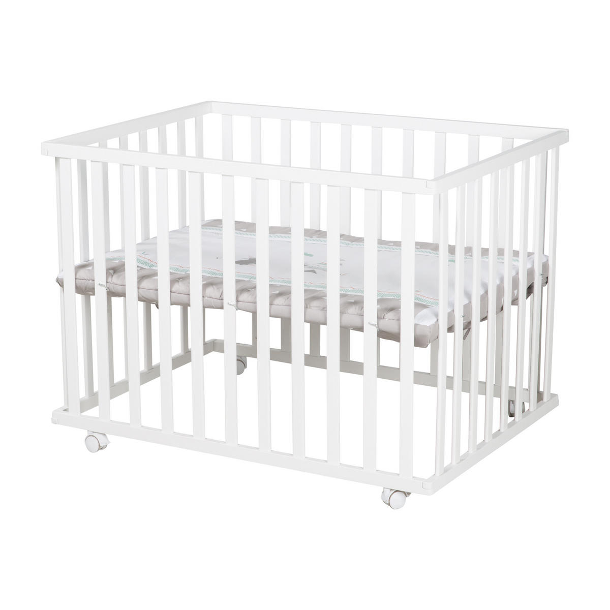 LAUFGITTER 100x75, Indibär - Weiß, Holzwerkstoff (72.5/72/98cm) - Roba